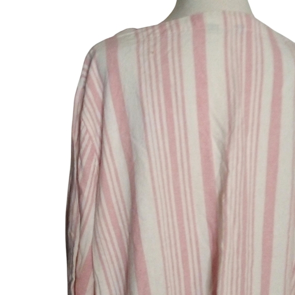 Cotton Traders Pink White Stripe Oversized Linen Blend Tunic Top Size‎ 20 - Picture 6 of 8